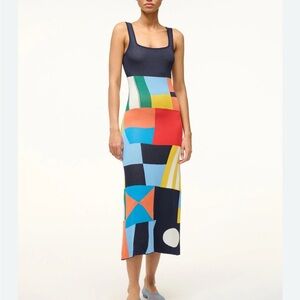 STAUD Colorblock Maxi Dress